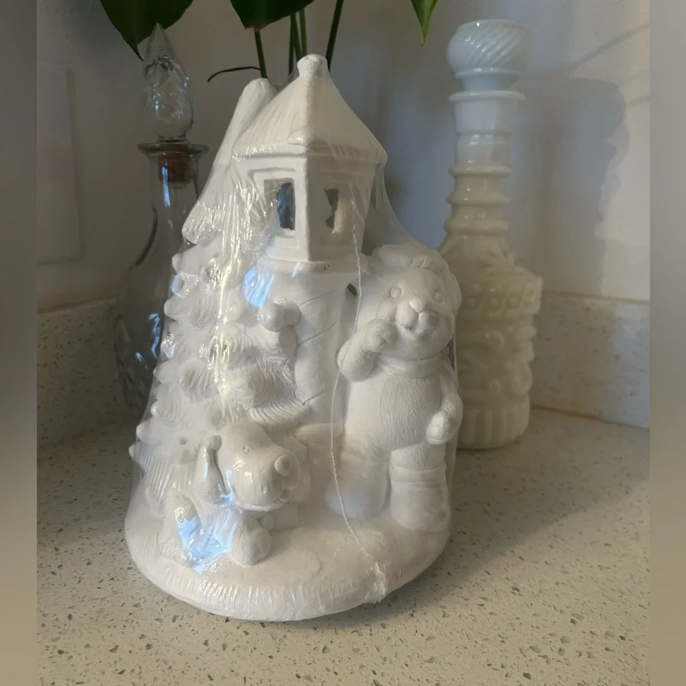 Unpainted Ceramic Bisque Christmas Tree Decoration